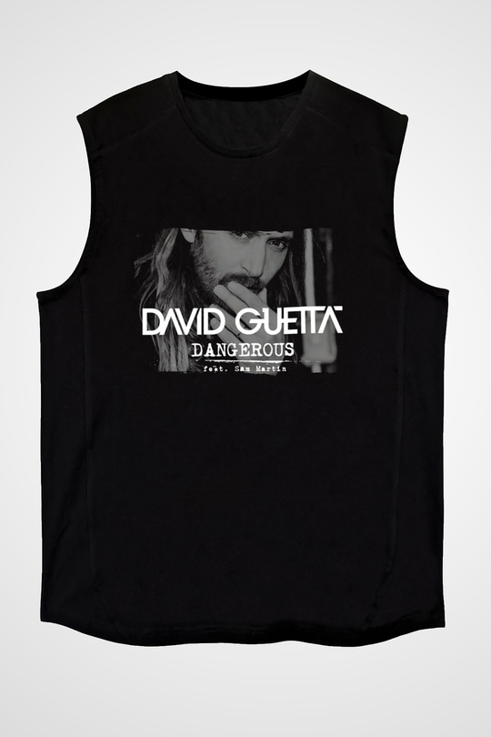 David Guetta Siyah Unisex Kolsuz Tişört