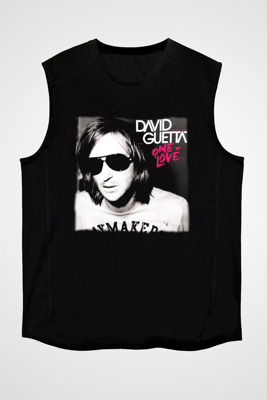 David Guetta Siyah Unisex Kolsuz Tişört