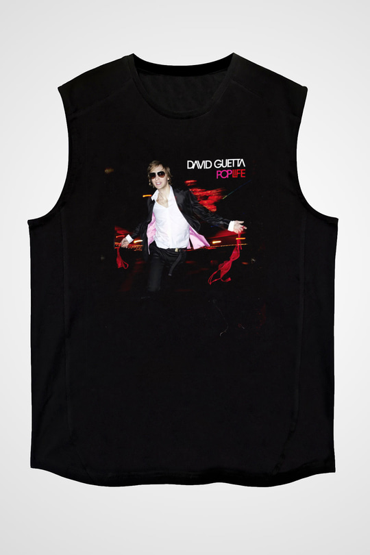 David Guetta Siyah Unisex Kolsuz Tişört