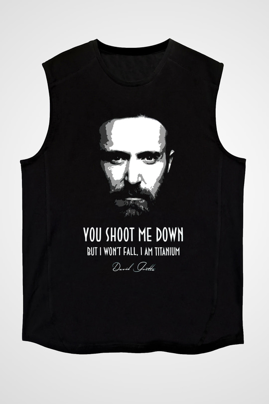 David Guetta Siyah Unisex Kolsuz Tişört