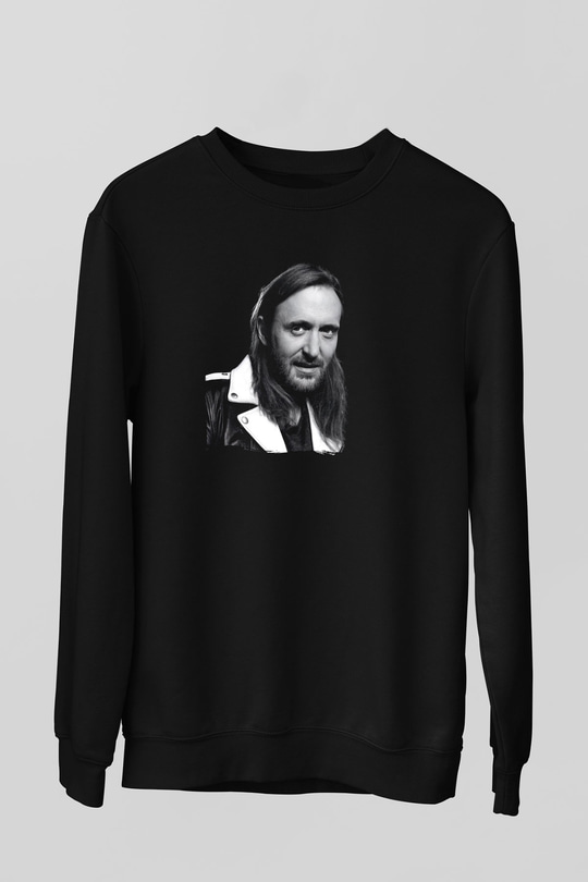 David Guetta Siyah Unisex Sweatshirt