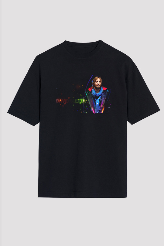 David Guetta Siyah Unisex Tişört T-Shirt - TişörtFabrikası