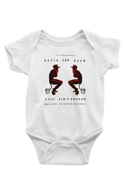 David Lee Roth Band Baskılı Beyaz Unisex Bebek Body - Zıbın