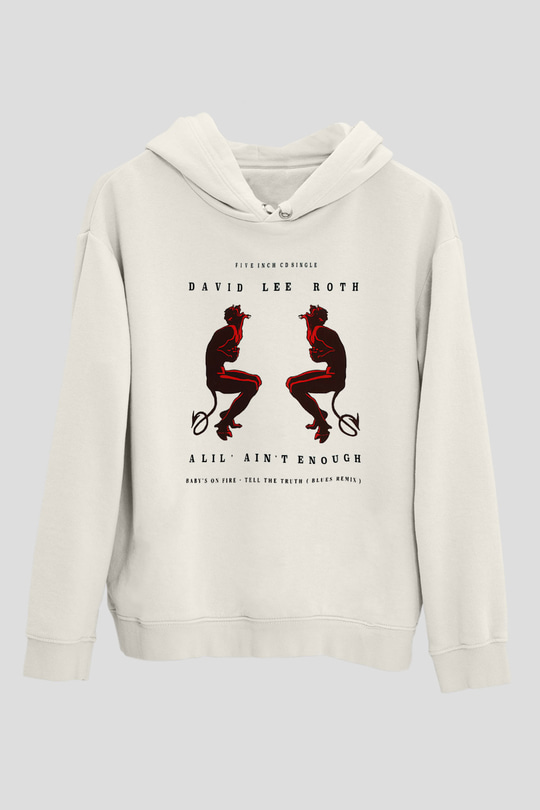 David Lee Roth Band Beyaz Unisex Kapşonlu Sweatshirt