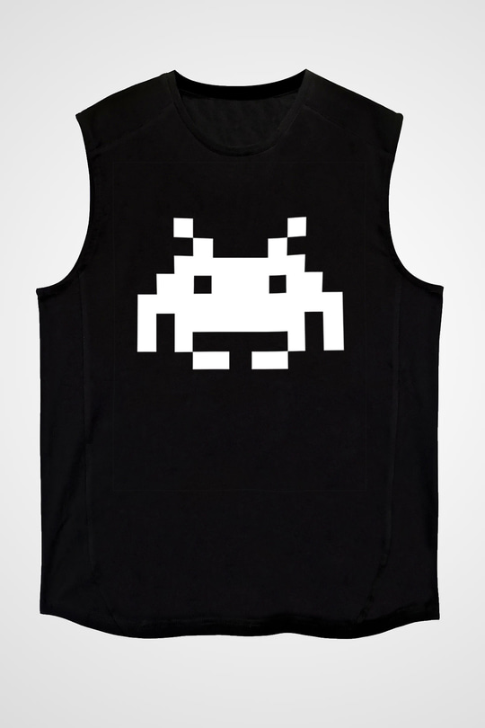 Deadmau5 Baskılı Unisex Siyah Kolsuz Tişört