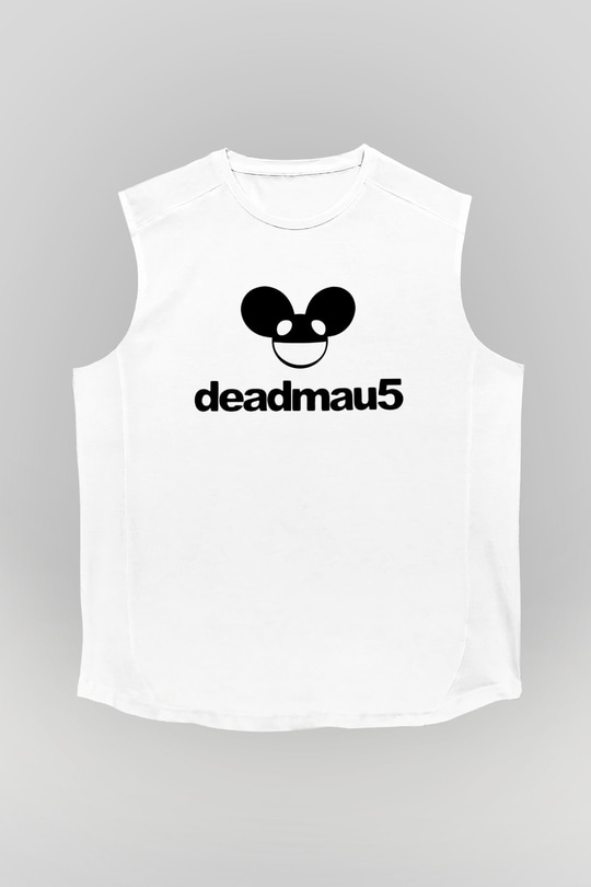 Deadmau5 Beyaz Unisex Kolsuz Tişört
