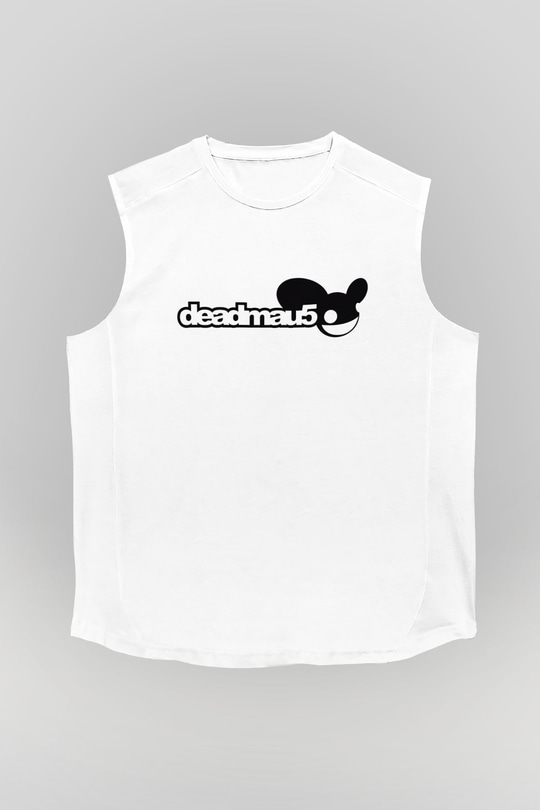 Deadmau5 Beyaz Unisex Kolsuz Tişört