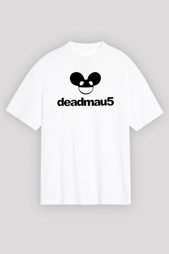 Deadmau5 Beyaz Unisex Oversize Tişört T-Shirt