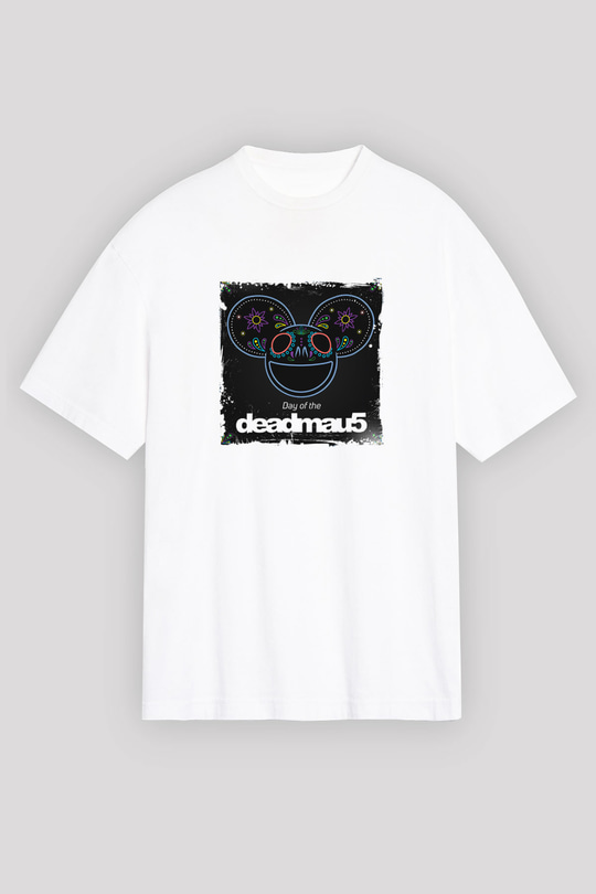 Deadmau5Baskılı Beyaz Tişört