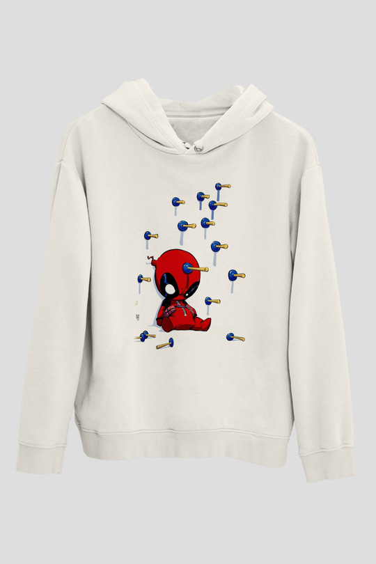 DeadpoolBeyaz  Unisex Hoodie