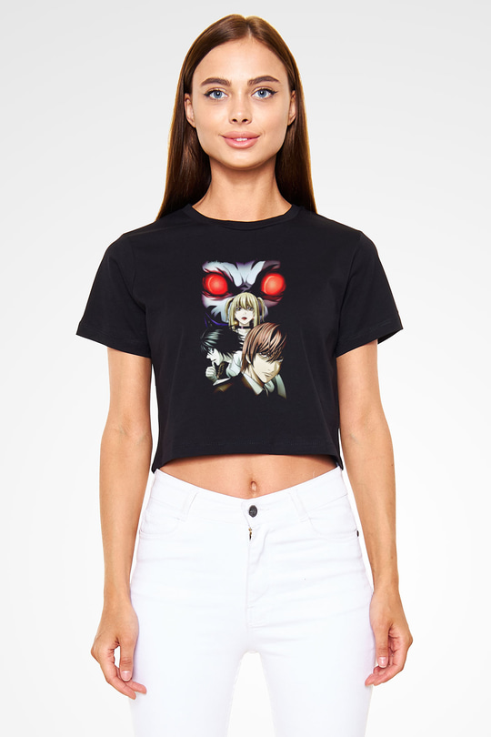 Death Note Siyah  Crop Top Tişört