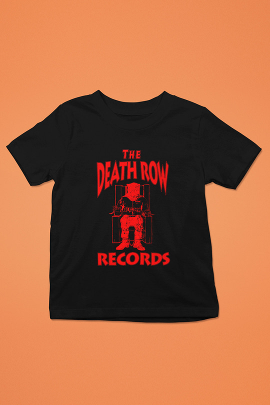Deathrow Baskılı Siyah Unisex Çocuk Tişört