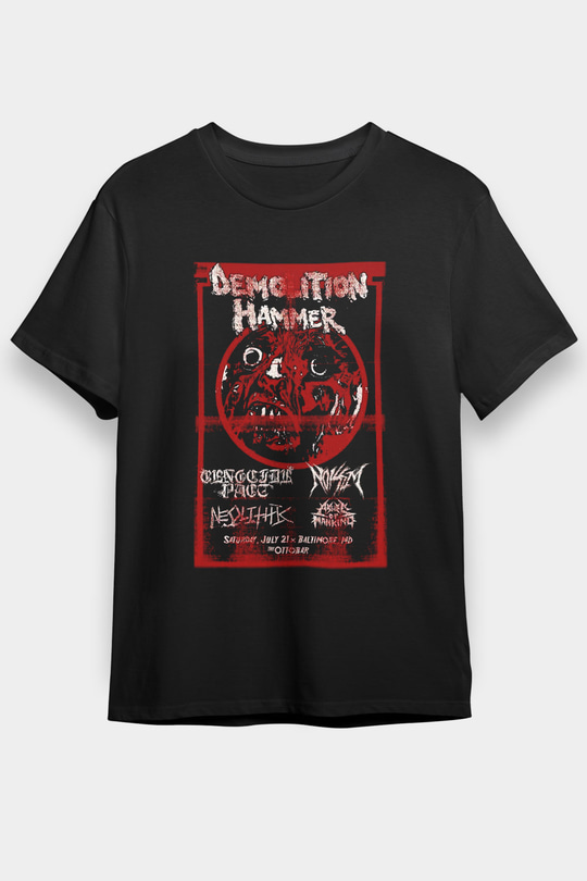Demolition Hammer Siyah Unisex Tişört T-Shirt - TişörtFabrikası