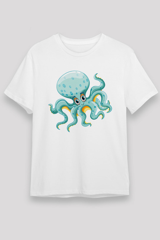 Deniz canlıları Beyaz Unisex Tişört T-Shirt - TişörtFabrikası