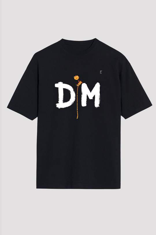 Depeche Mode Baskılı Unisex Siyah Oversize Tişört