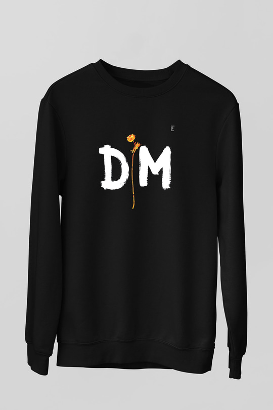 Depeche Mode Baskılı Unisex Siyah Sweatshirt