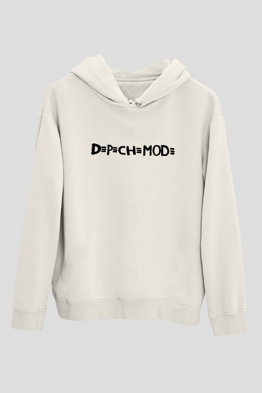 Depeche Mode Beyaz Unisex Kapşonlu Sweatshirt