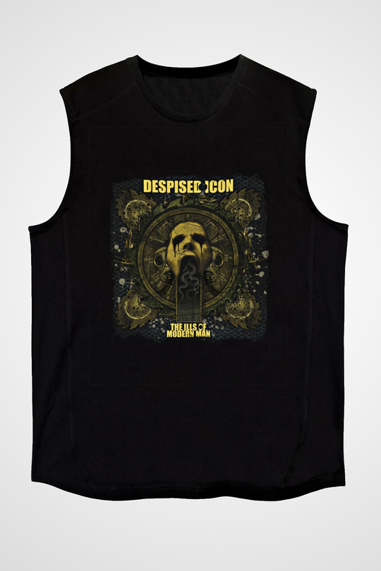 Despised Icon Baskılı Unisex Siyah Kolsuz Tişört
