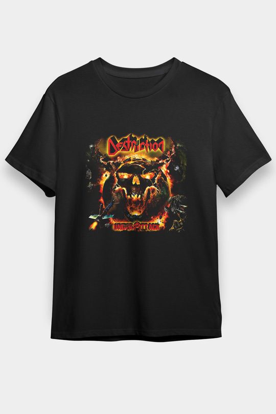 Destruction Baskılı Unisex Siyah Tişört