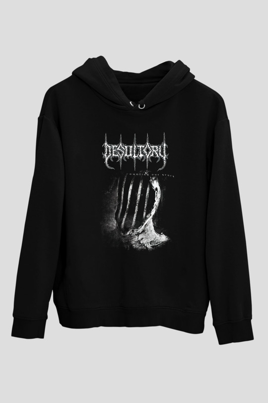 Desultory Siyah Unisex Kapüşonlu Sweatshirt