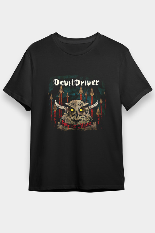 Devil Driver Baskılı Unisex Siyah Tişört