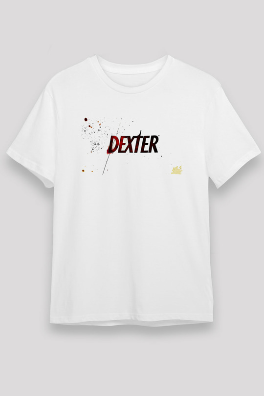 Dexter Unisex Baskılı Beyaz Tişört - Tshirt