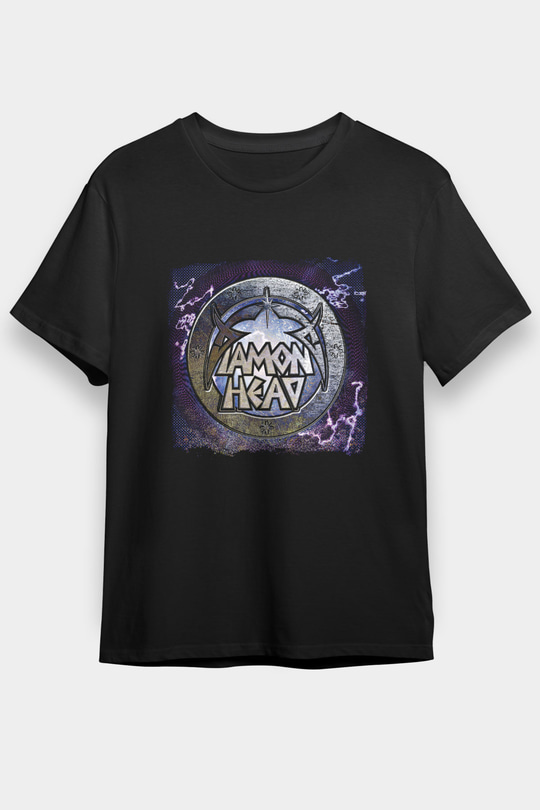 Diamond Head Baskılı Unisex Siyah Tişört