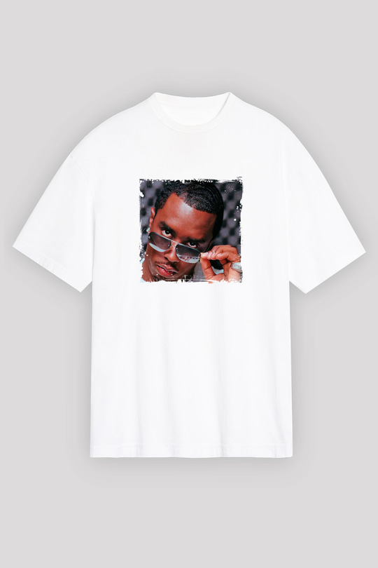 Diddy Baskılı Unisex Beyaz Tişört