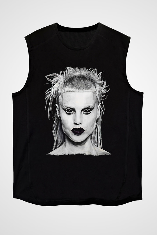Die Antwoord Baskılı Unisex Siyah Kolsuz Tişört - Tshirt