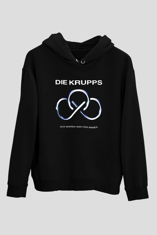Die Krupps Baskılı Unisex Siyah Hoodie