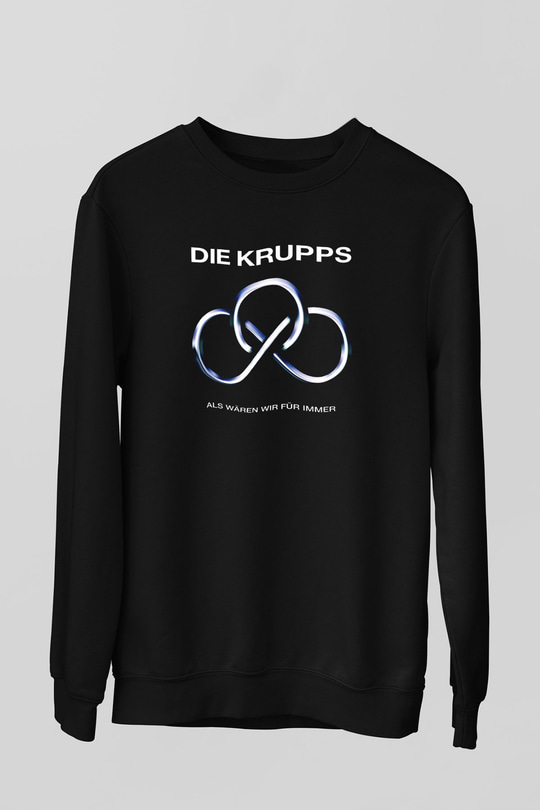 Die Krupps Baskılı Unisex Siyah Sweatshirt