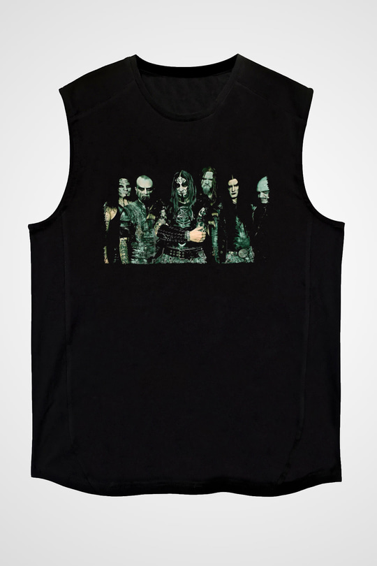 Dimmu Borgir Baskılı Unisex Siyah Kolsuz Tişört - Tshirt