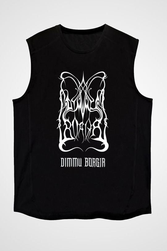 Dimmu Borgir Baskılı Unisex Siyah Kolsuz Tişört - Tshirt