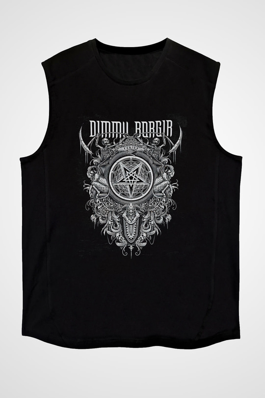 Dimmu Borgir Baskılı Unisex Siyah Kolsuz Tişört - Tshirt