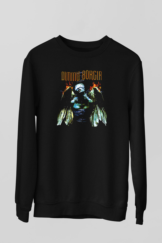Dimmu Borgir Baskılı Unisex Siyah Sweatshirt