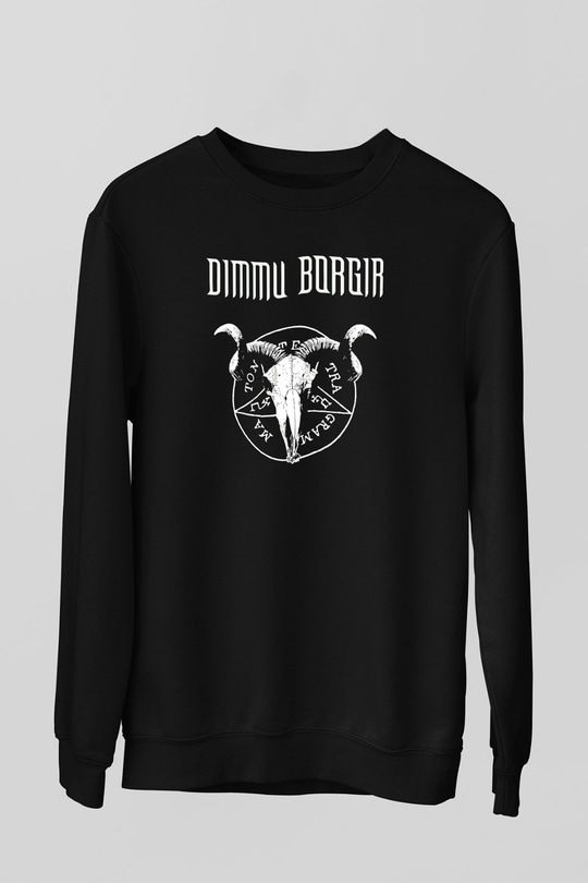 Dimmu Borgir Baskılı Unisex Siyah Sweatshirt