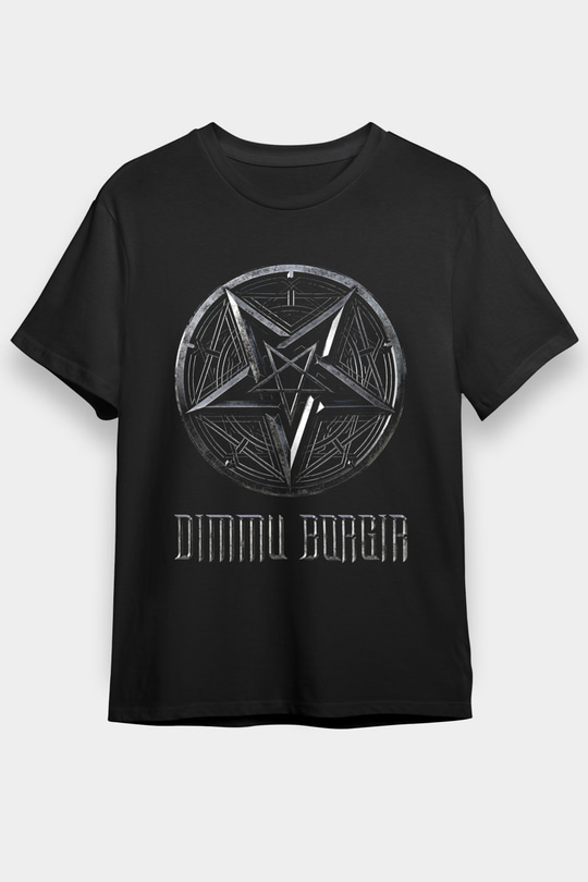 Dimmu Borgir Baskılı Unisex Siyah Tişört - Tshirt