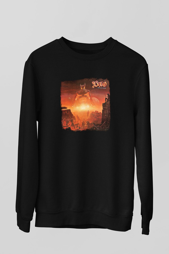 Dio Baskılı Unisex Siyah Sweatshirt
