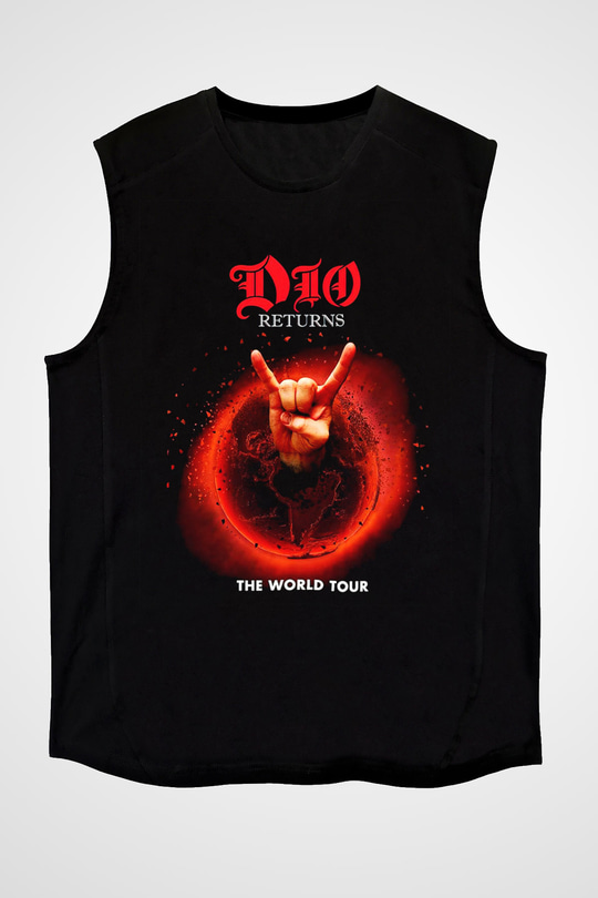 Dio Siyah Unisex Kolsuz Tişört
