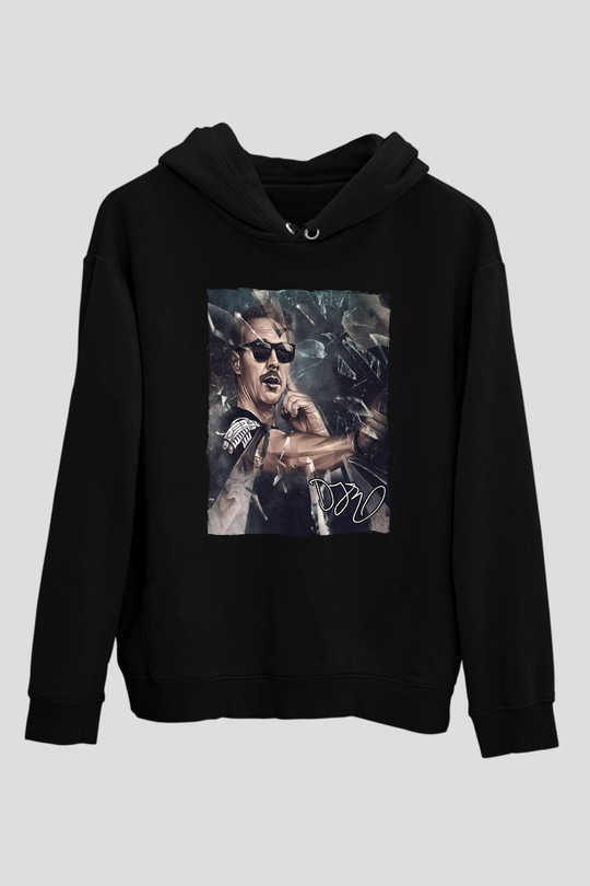 Diplo Siyah Unisex Kapüşonlu Sweatshirt