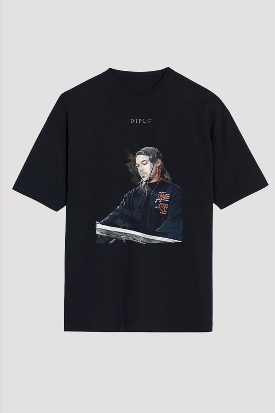 Diplo Siyah Unisex Tişört T-Shirt - TişörtFabrikası