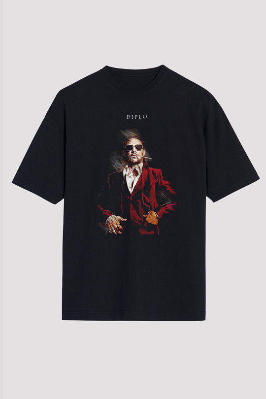 Diplo Siyah Unisex Tişört T-Shirt - TişörtFabrikası