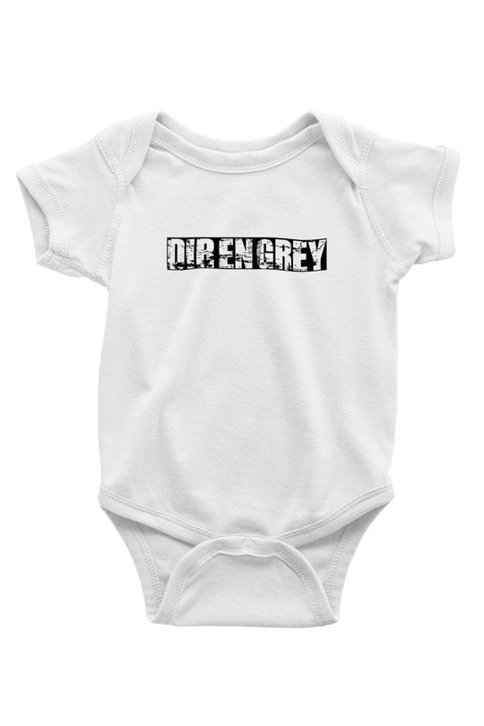 Dir En Grey Baskılı Beyaz Unisex Bebek Body - Zıbın
