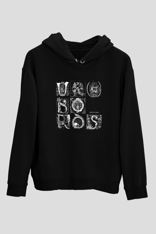 Dir En Grey Baskılı Unisex Siyah Hoodie