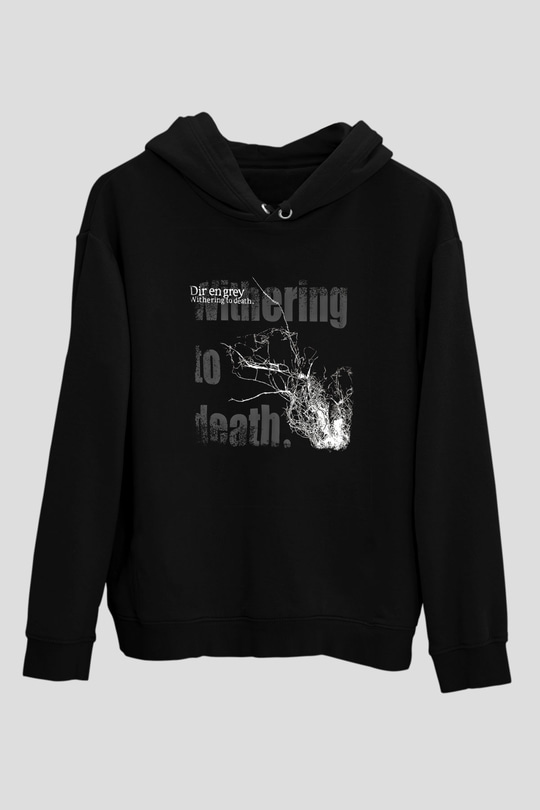 Dir En Grey Baskılı Unisex Siyah Hoodie