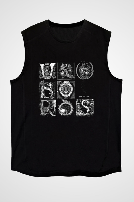 Dir En Grey Baskılı Unisex Siyah Kolsuz Tişört