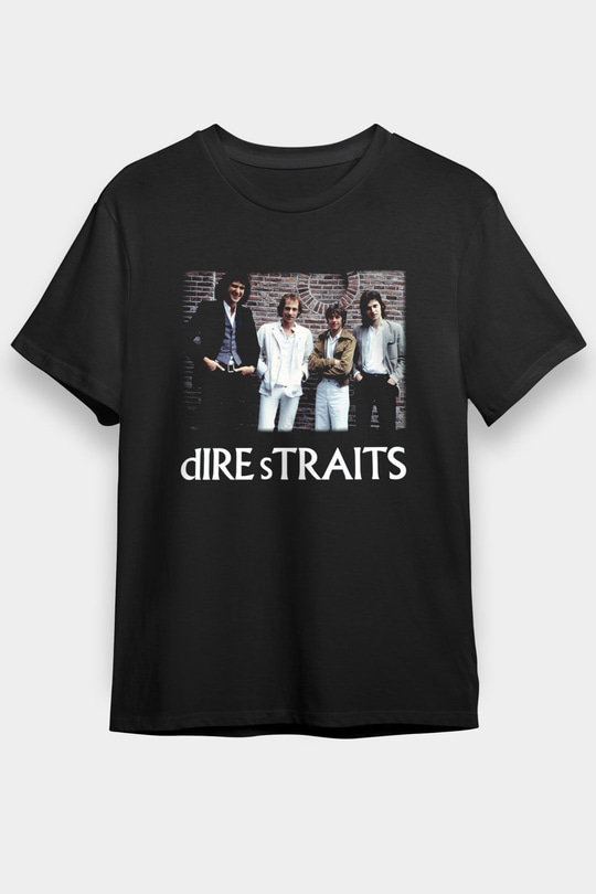 Dire Straits Siyah Unisex Tişört T-Shirt - TişörtFabrikası