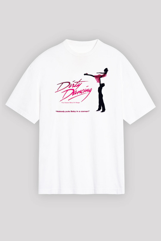 Dirty Dancing Beyaz Unisex Oversize Tişört