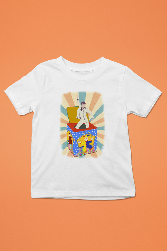 Disko Beyaz Unisex Çocuk Tişört