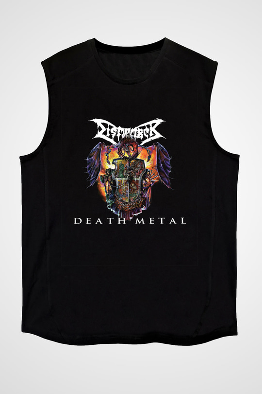 Dismember Baskılı Unisex Siyah Kolsuz Tişört
